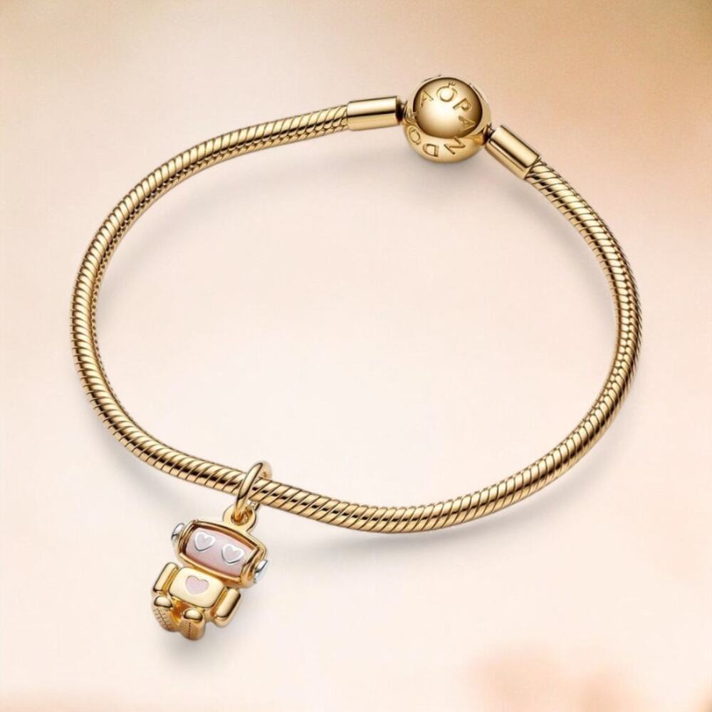 Pandora Spinnable Face Robot Dangle Charm - image 4